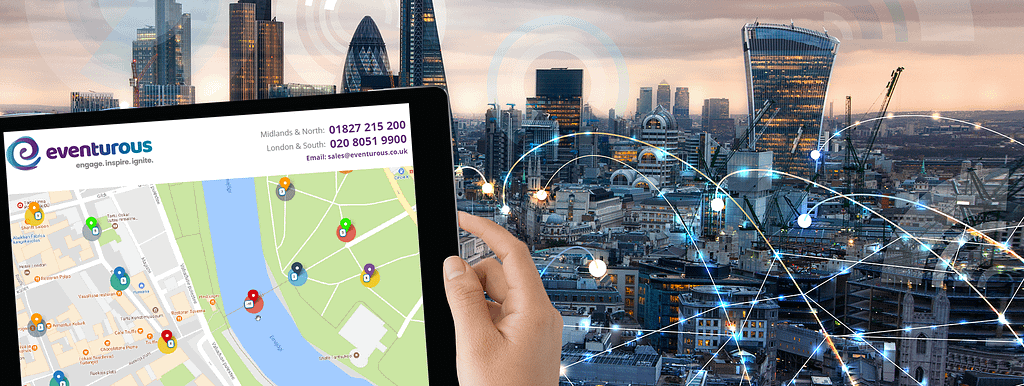 A picture containing text, person, city Description automatically generated