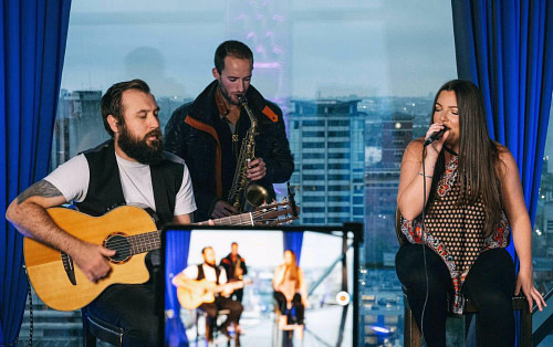 virtual music quiz set up