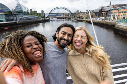 Silly treasure hunt selfie in the City
