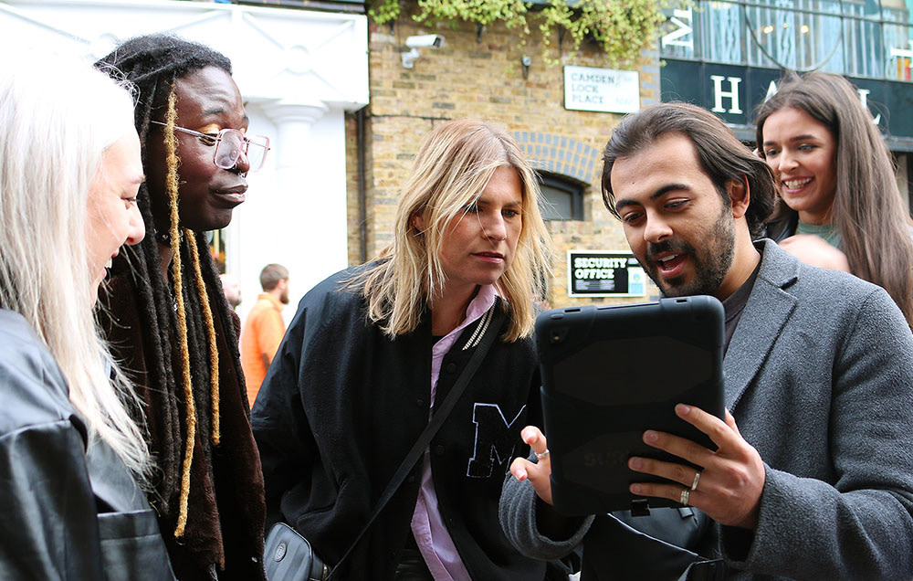employees on a treasure hunt in London